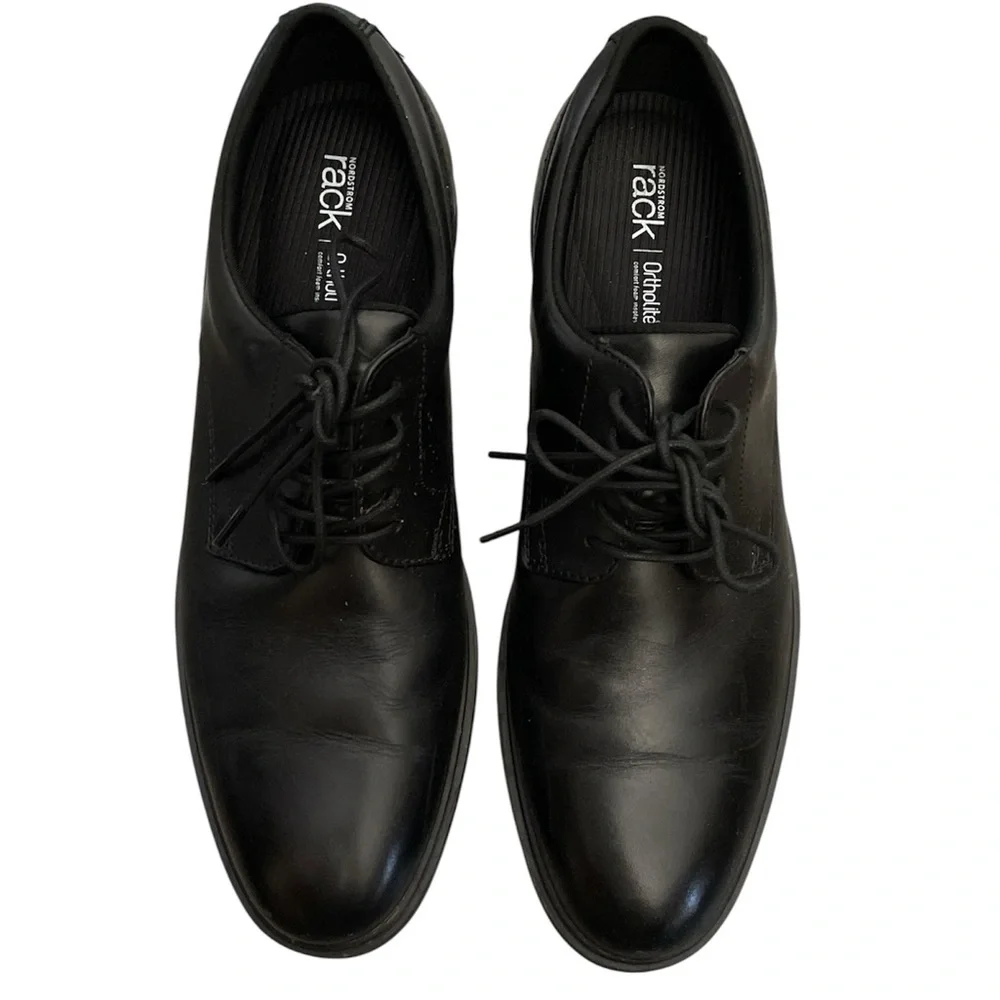 Nordstrom Rack Men's leather Classic Black Ortholite Oxfords